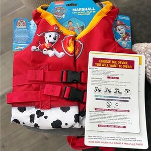 Paw Patrol Marshall Life Jacket - Red and Black
